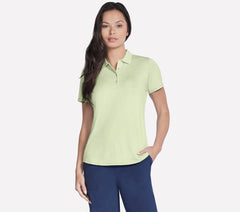Short Sleeve On The Green Striped Polo Skechers on sale