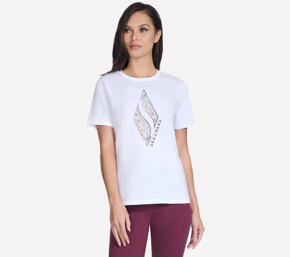 Floral Diamond Short Sleeve Tee Skechers outlet