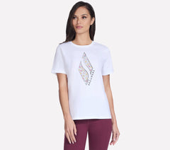 Floral Diamond Short Sleeve Tee Skechers outlet