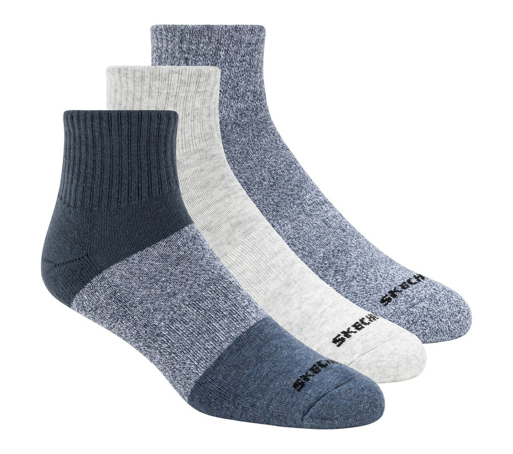 3 Pack Men's Colorblock Quarter Socks Skechers outlet