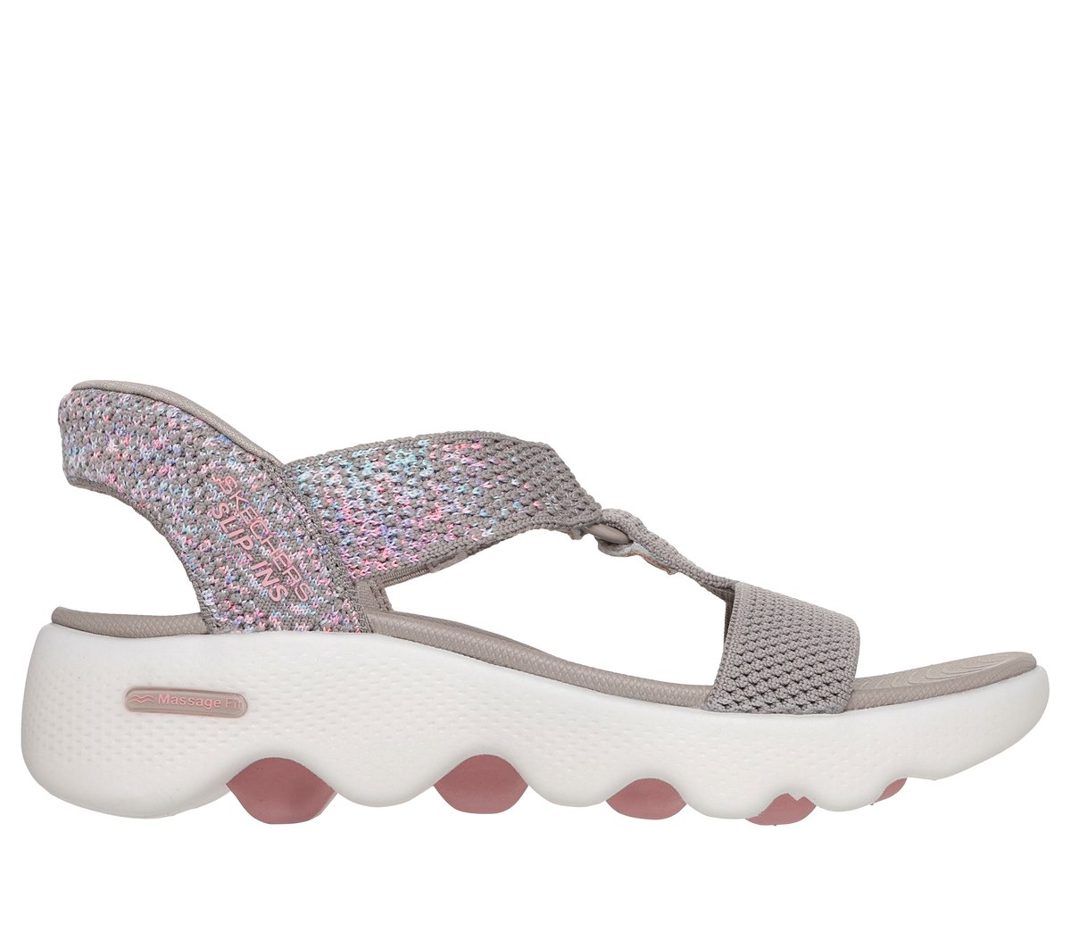 Slip-ins: GO WALK Massage Fit Sandal - Confetti Sky Skechers outlet
