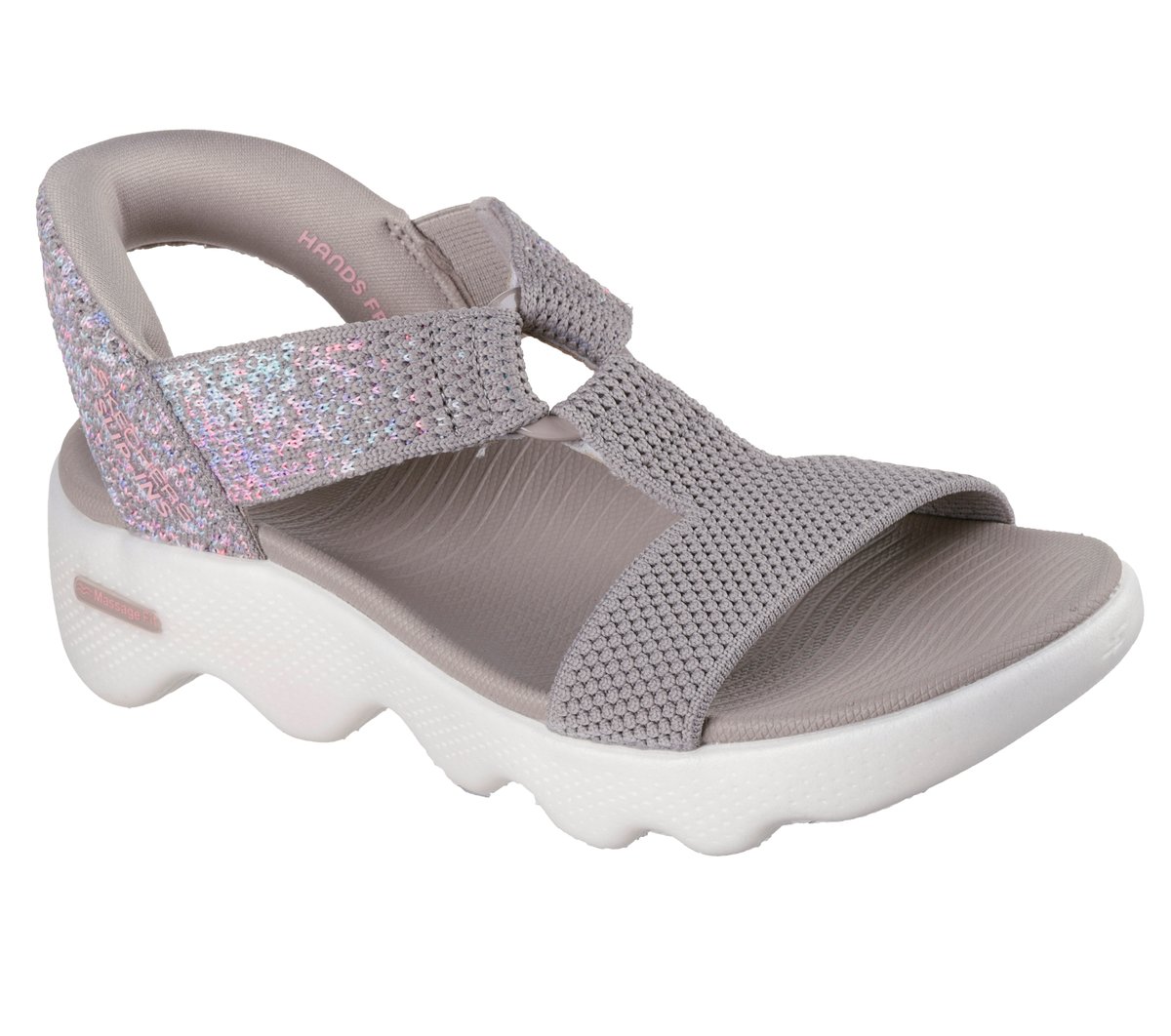 Slip-ins: GO WALK Massage Fit Sandal - Confetti Sky Skechers outlet