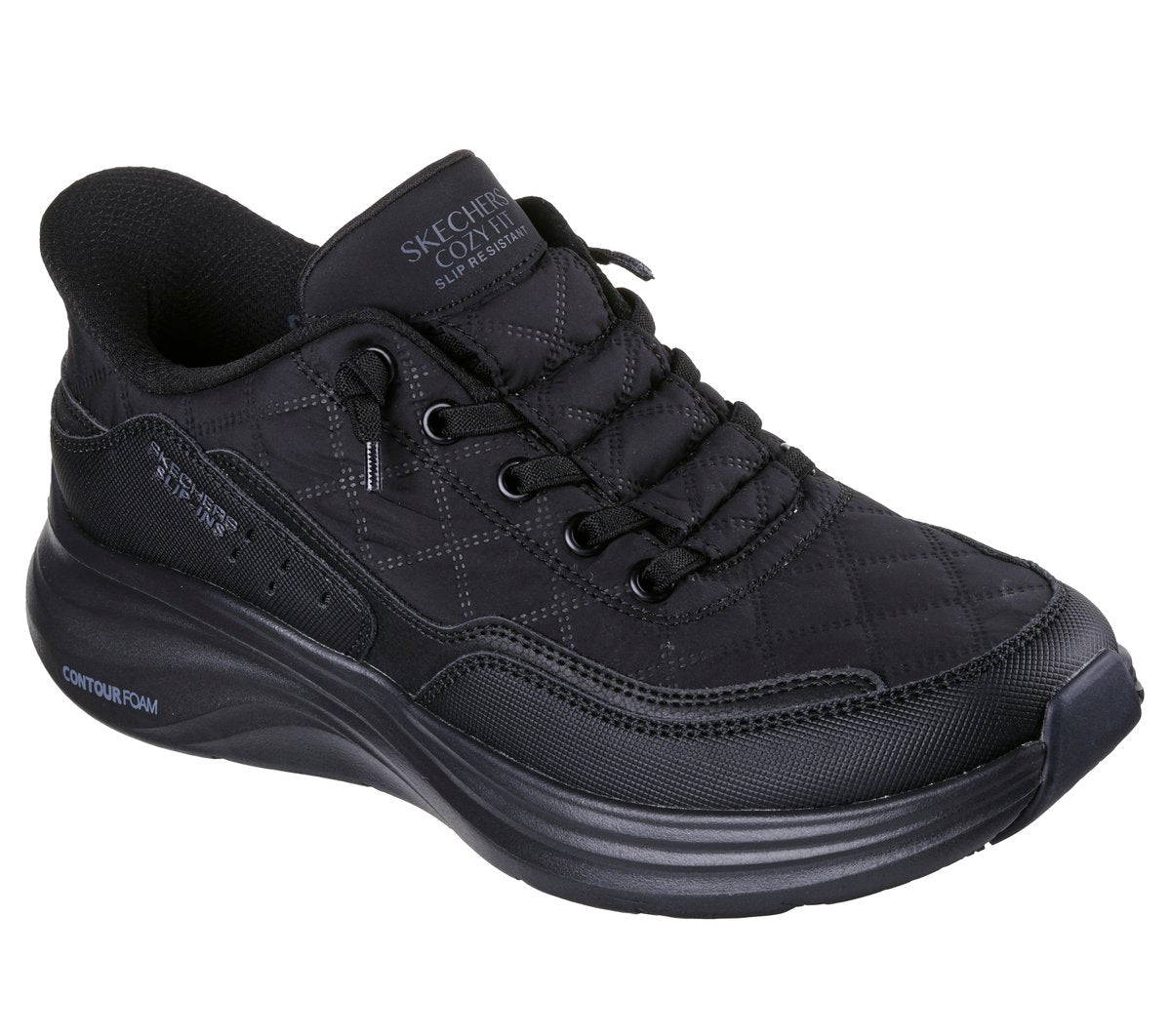 Slip-ins Work Slip-Resistant: Contour Foam - Cozy Fit Skechers sale