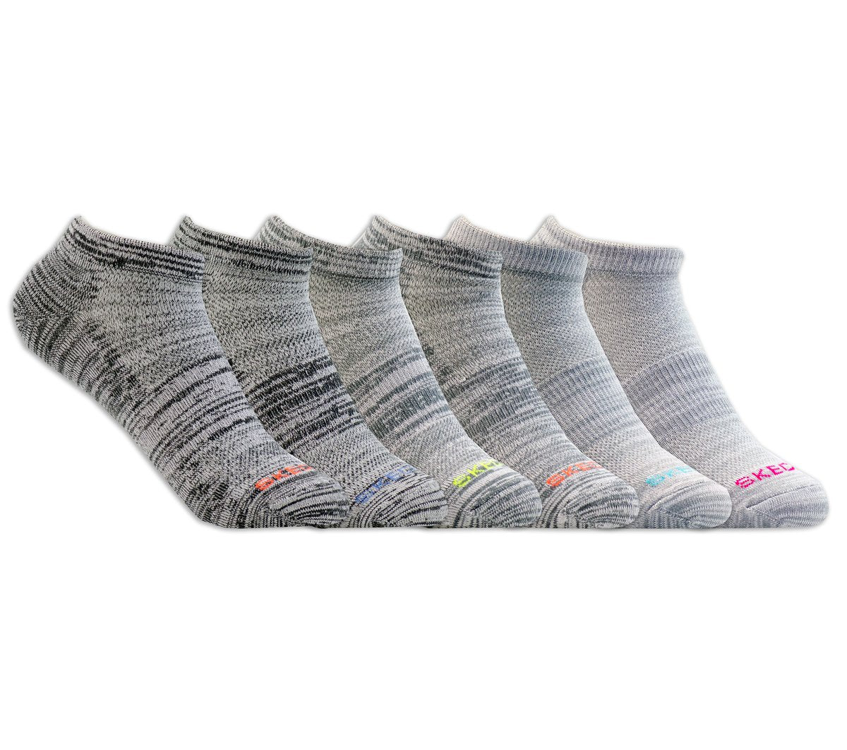 6 Pack Women's Low Cut Sport Stripe Socks Skechers for sale