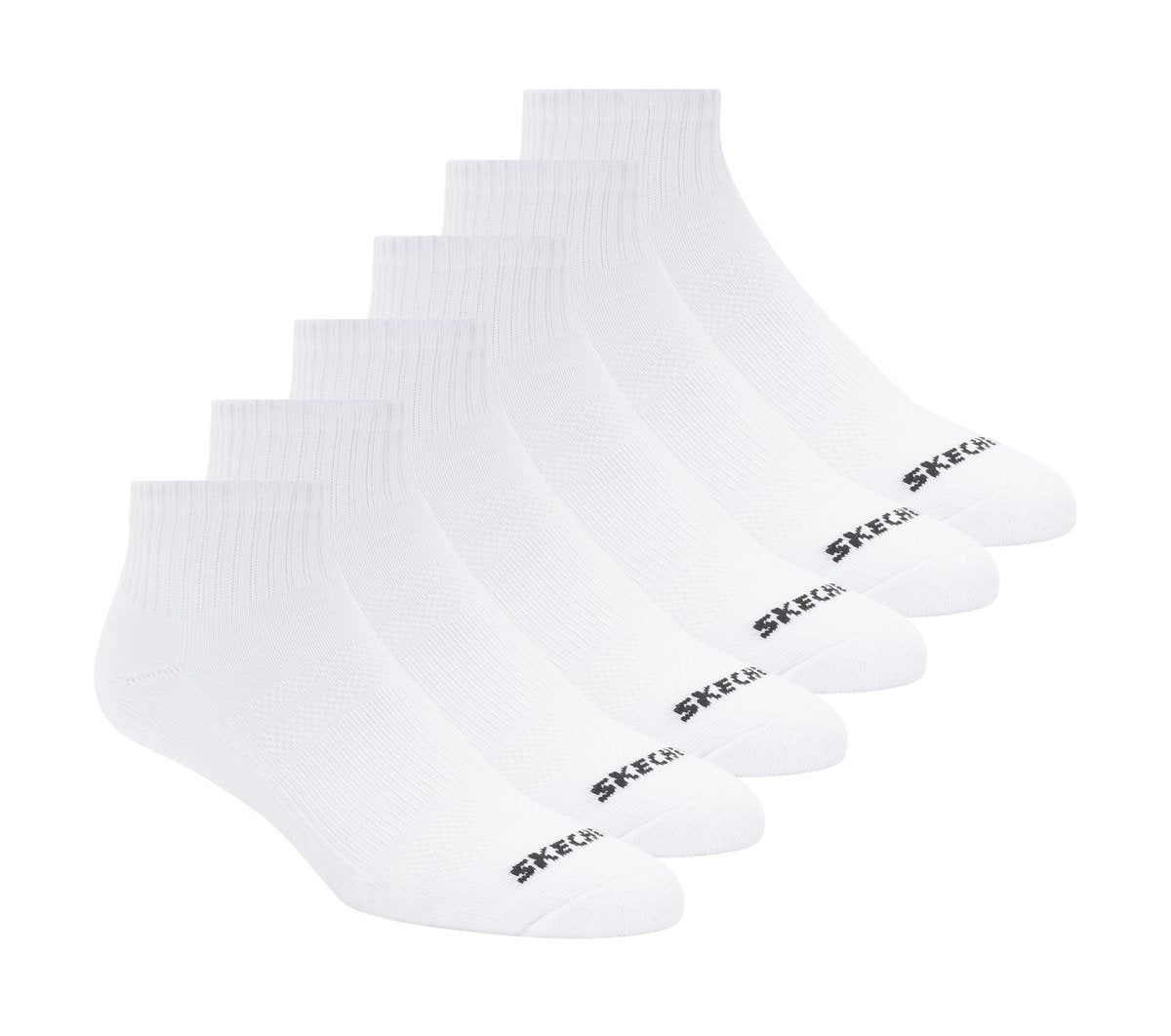 6 Pack Core Quarter Medium Socks Skechers US