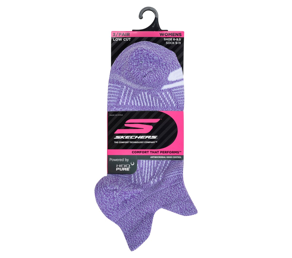3 Pack Women's Performance Low Cut Pattern Socks Skechers discount