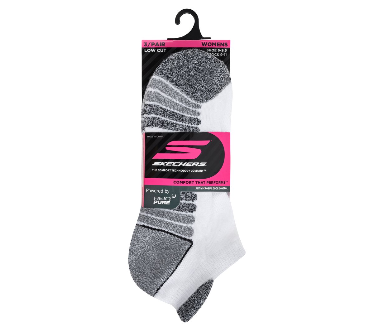 3 Pack Women's Half Terry Low Cut Socks Skechers US