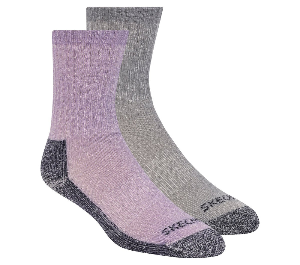 2 Pack Women's Crew Wool Socks Skechers on sale