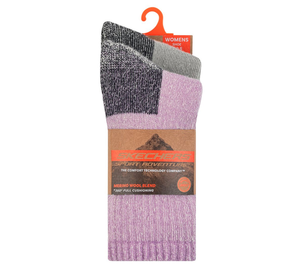 2 Pack Women's Crew Wool Socks Skechers on sale