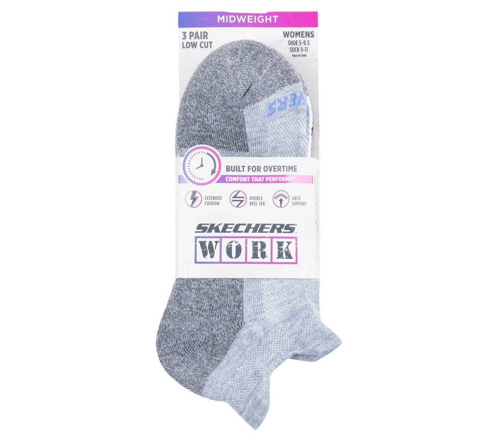 Work: Lowcut Heel Tab Socks - 3 Pack Skechers online