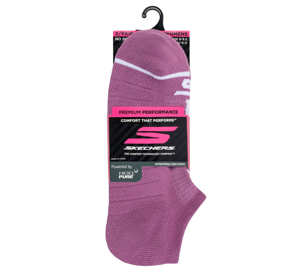 3 Pack Women's No Show Premium Basic Socks Skechers US