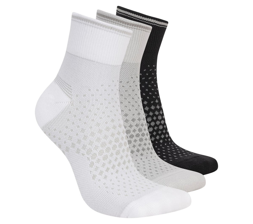 3 Pack Women's Reflective Performance Quarter Socks Skechers discount