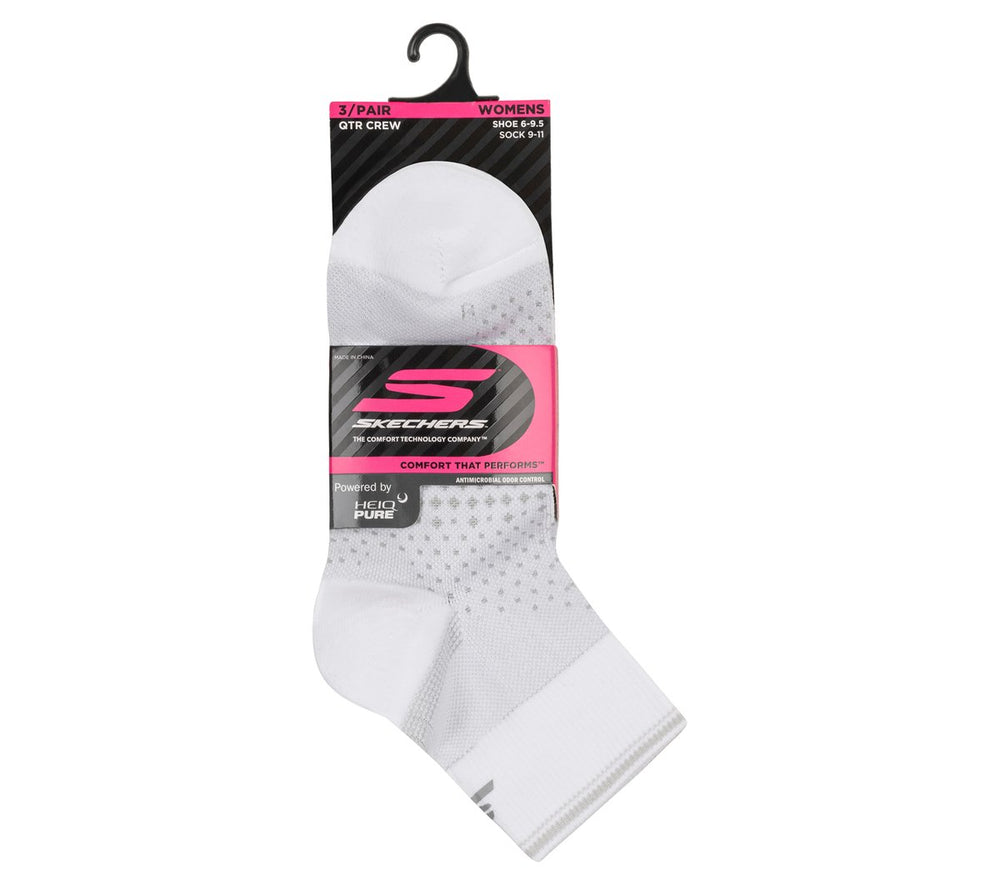 3 Pack Women's Reflective Performance Quarter Socks Skechers discount