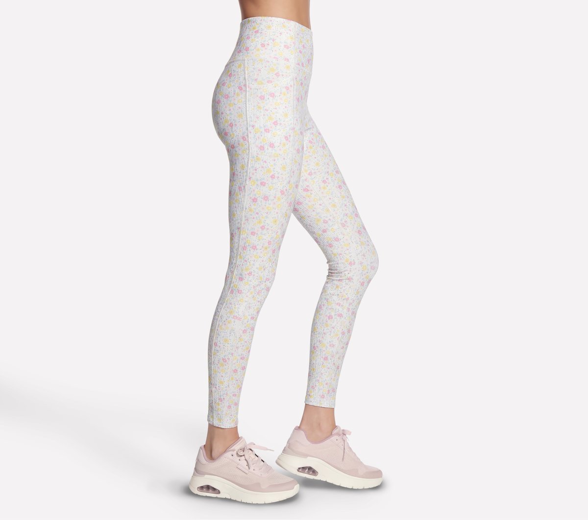 GO WALK Rib Floral Full Length High-Waisted Legging Skechers on sale