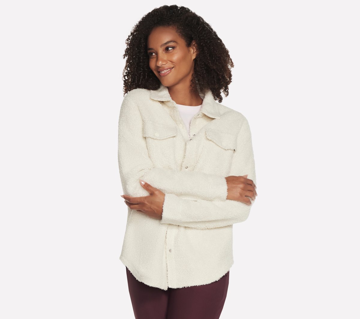 Sherpa Shacket Skechers on sale