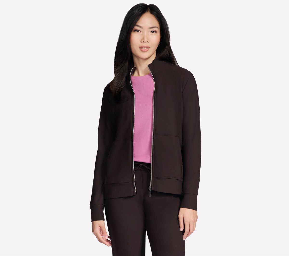 GO Luxe Rib Everyday Full Zip Jacket Skechers for sale