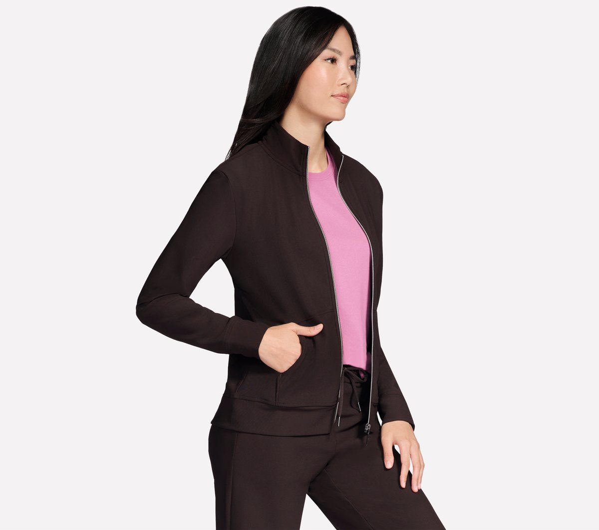 GO Luxe Rib Everyday Full Zip Jacket Skechers for sale