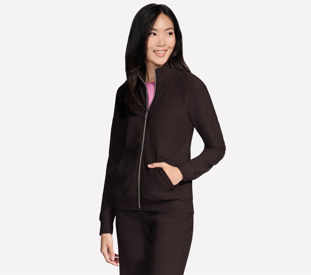 GO Luxe Rib Everyday Full Zip Jacket Skechers for sale