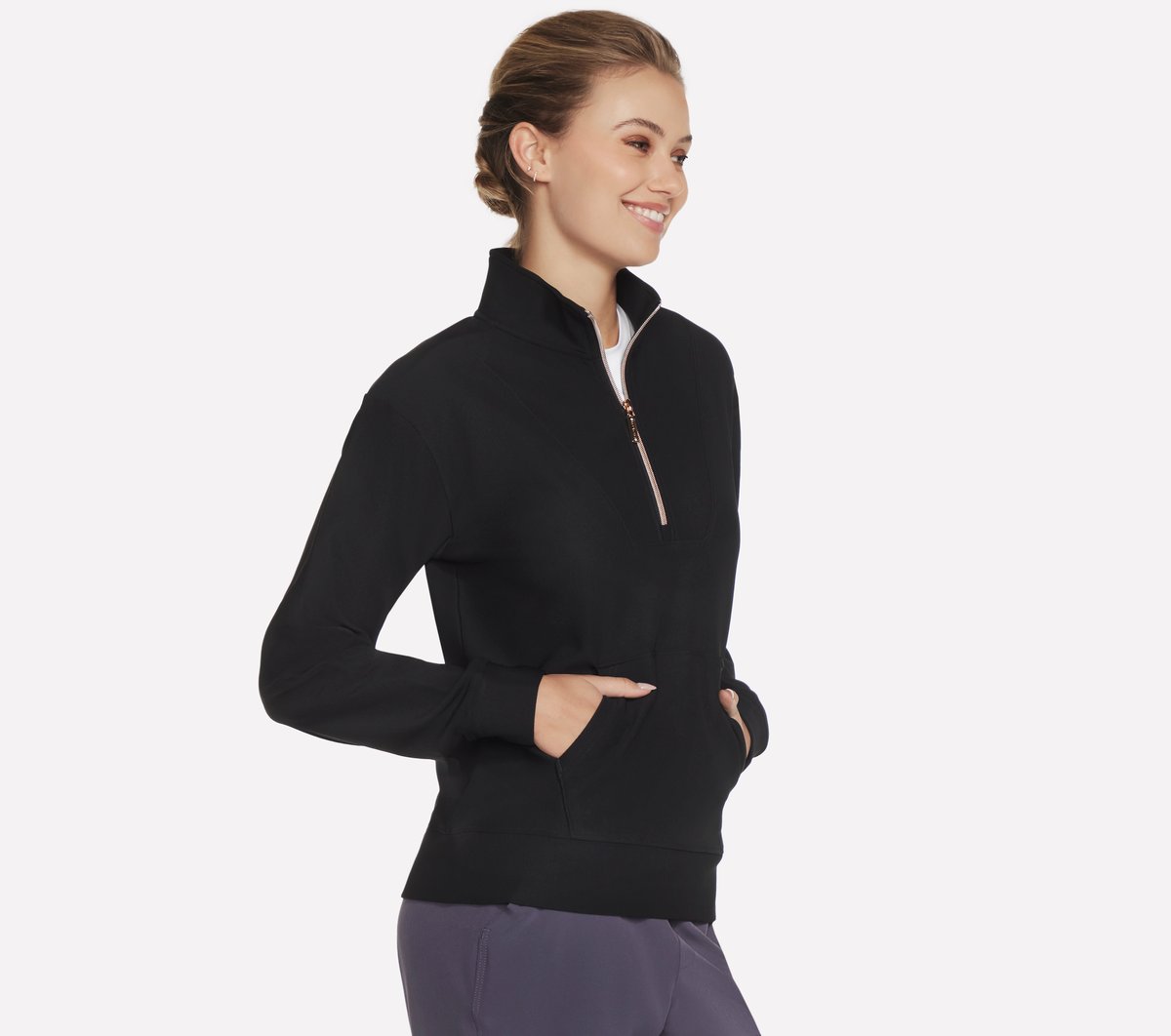 GO LUXE Rib 1/4 Zip Skechers on sale