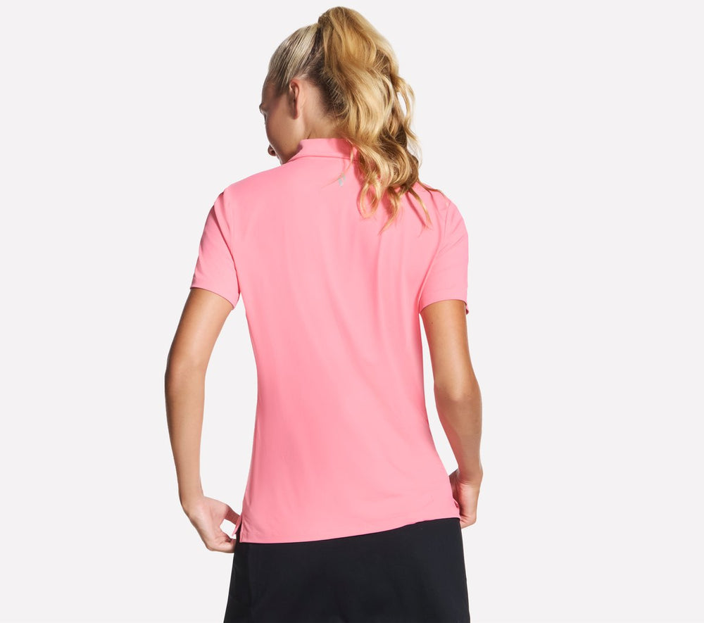 GO GOLF Short Sleeve Birdie Zip Front Polo Skechers for sale