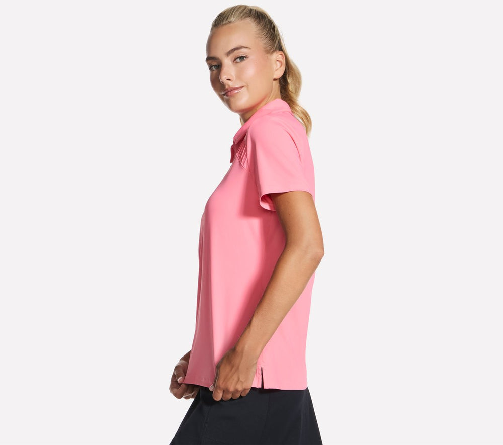 GO GOLF Short Sleeve Birdie Zip Front Polo Skechers for sale