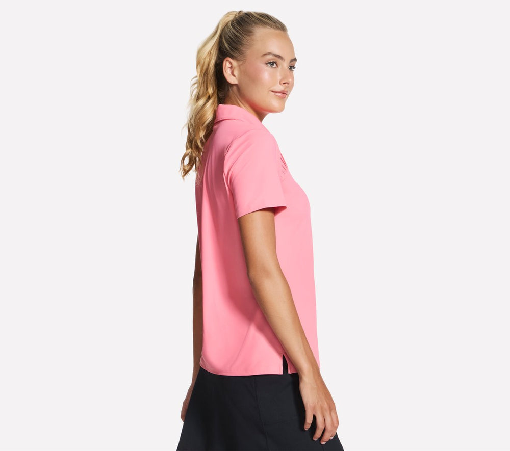 GO GOLF Short Sleeve Birdie Zip Front Polo Skechers for sale