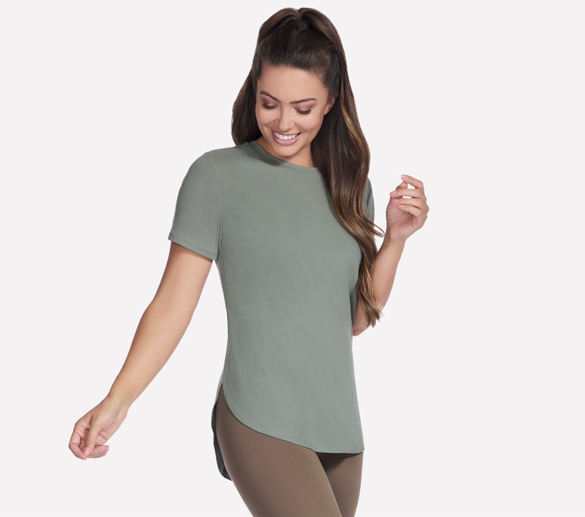 GO WALK Luxe Rib Tunic Tee Skechers discount