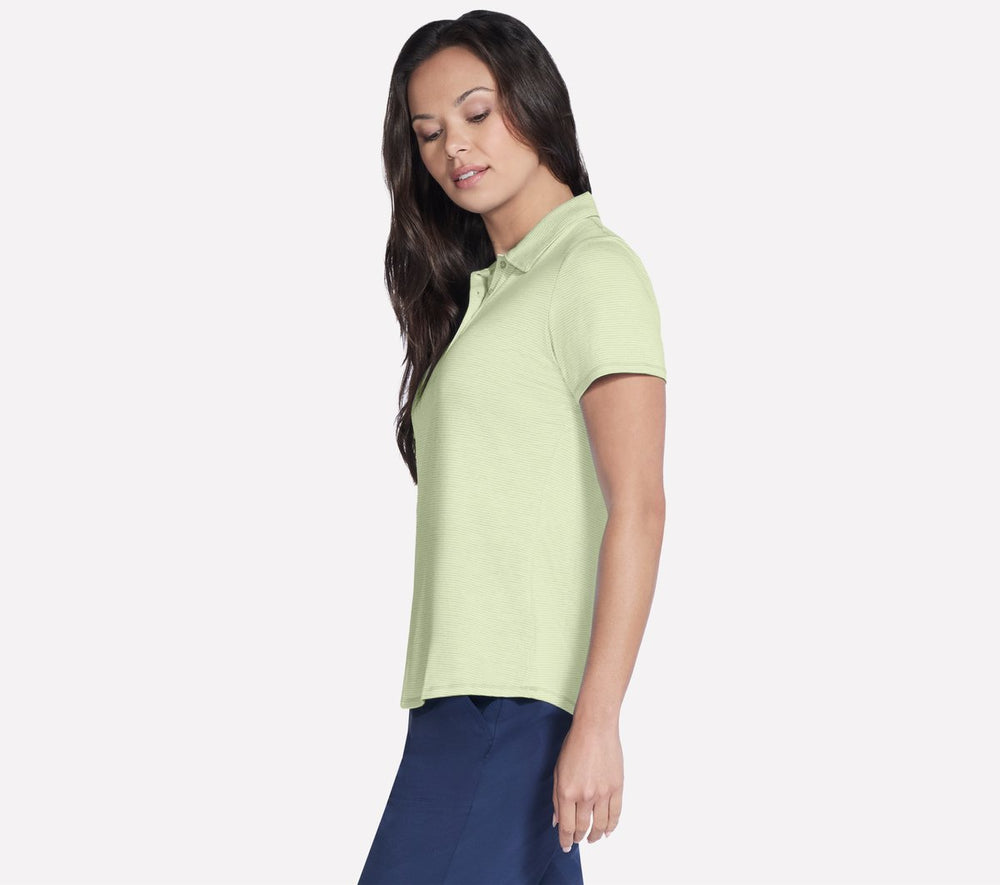 Short Sleeve On The Green Striped Polo Skechers on sale