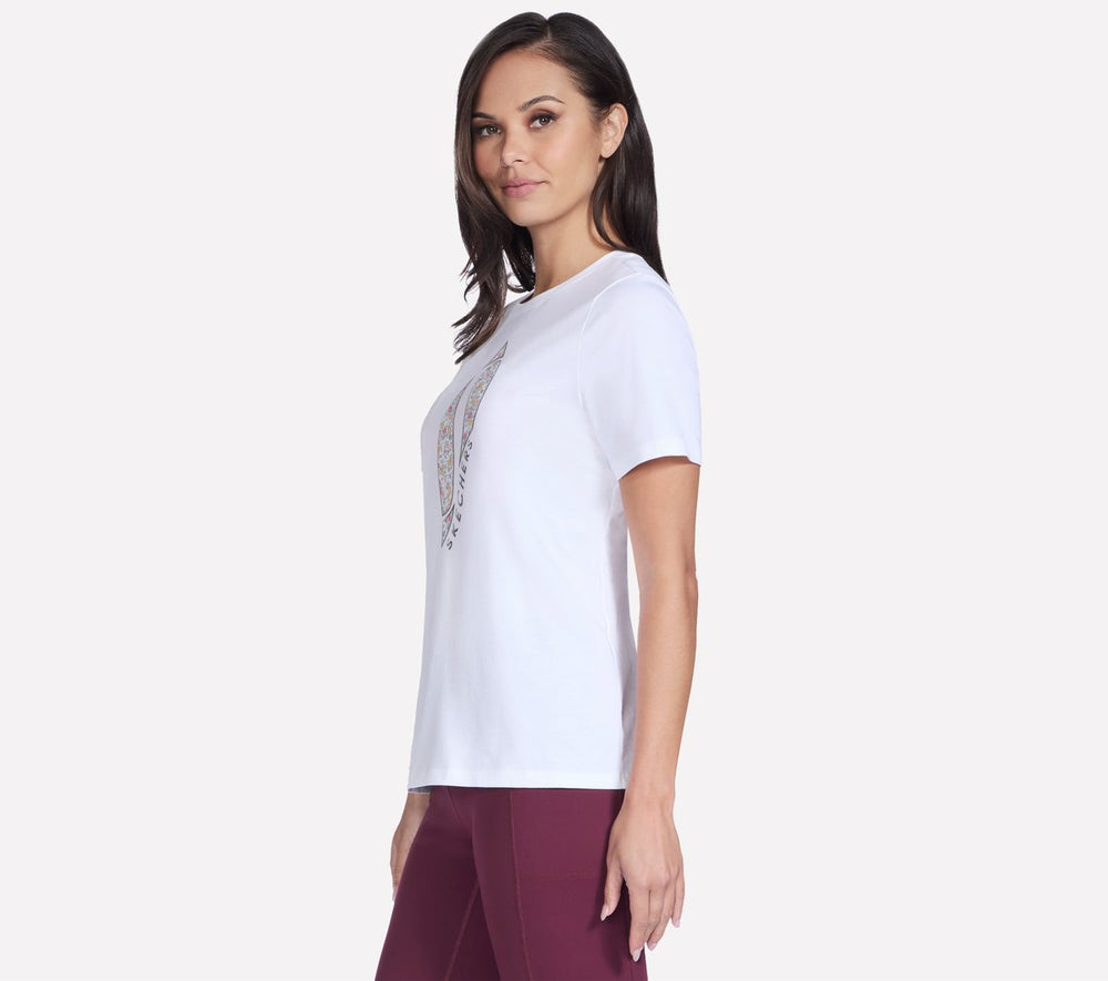 Floral Diamond Short Sleeve Tee Skechers outlet