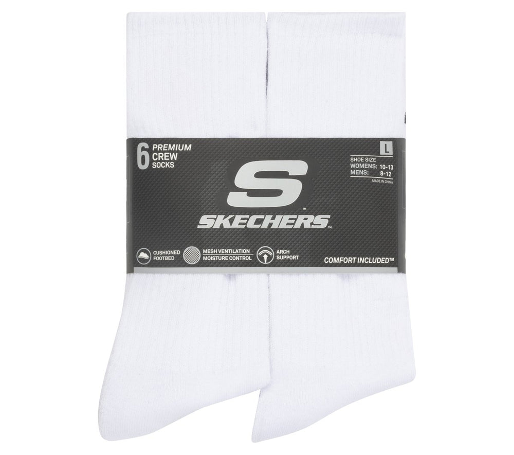 6 Pack Large Core Crew Socks Skechers outlet