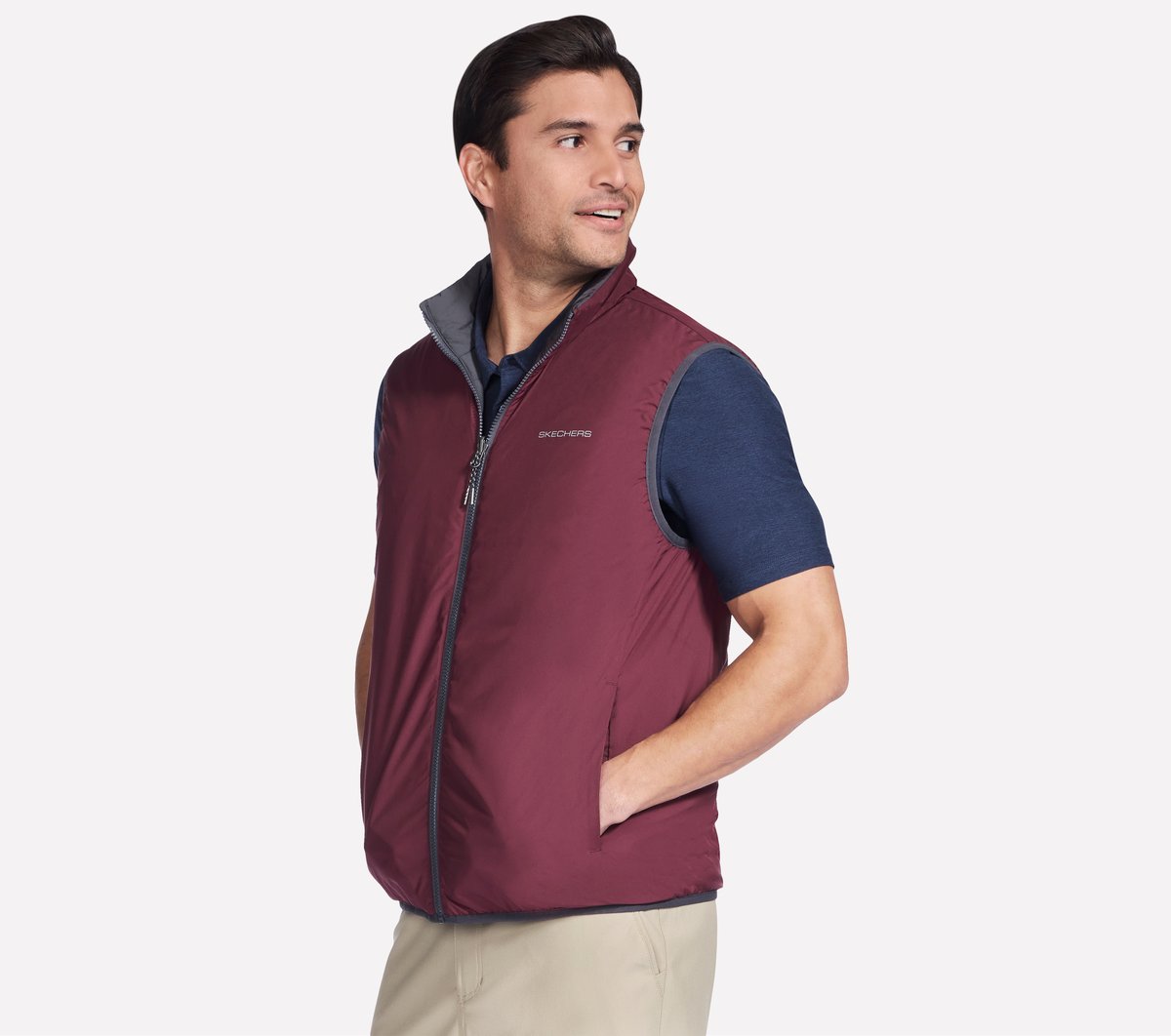 GO SHIELD Cozy Fit Altitude Reversible Vest Skechers discount