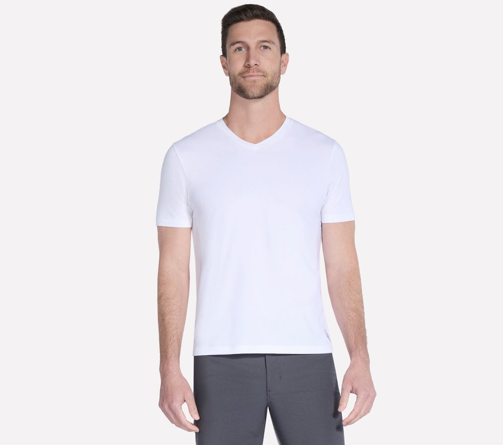 GO DRI Pima Short Sleeve V-Neck Skechers outlet