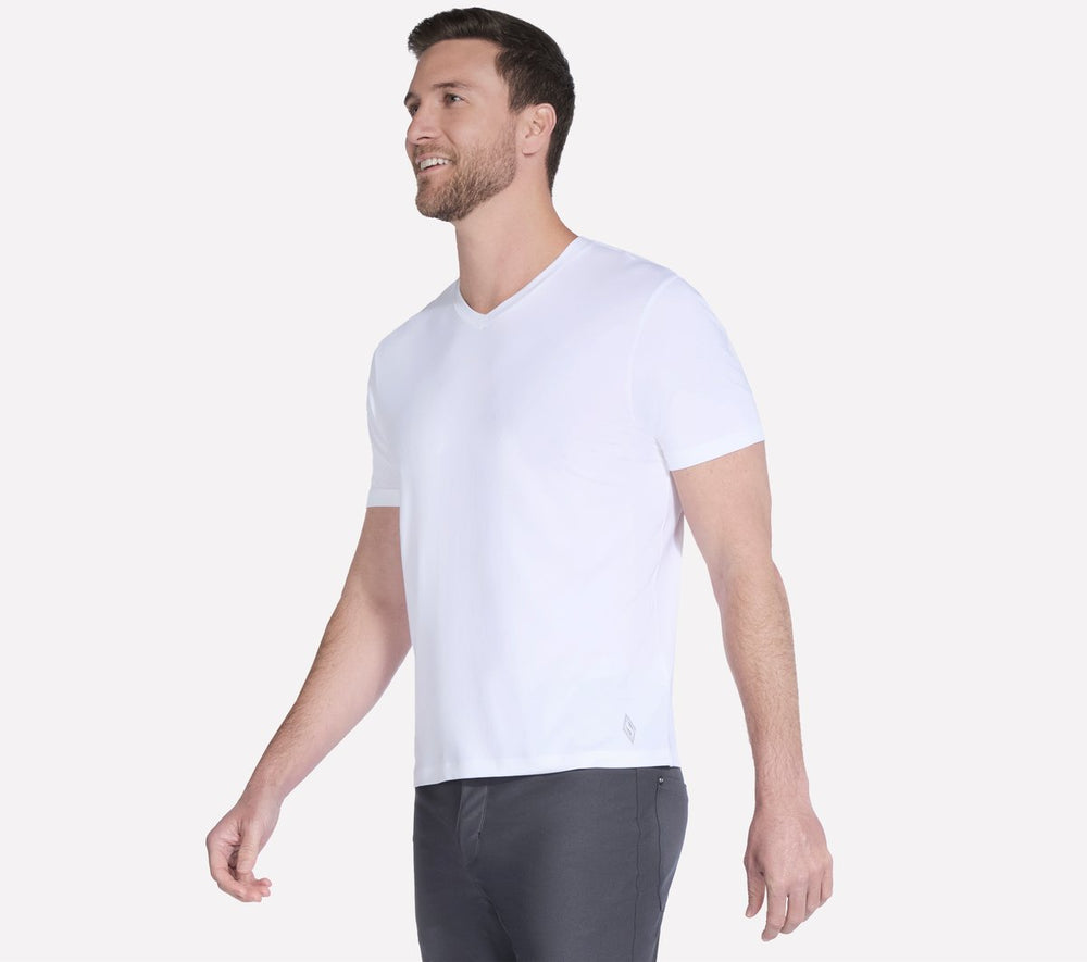 GO DRI Pima Short Sleeve V-Neck Skechers outlet