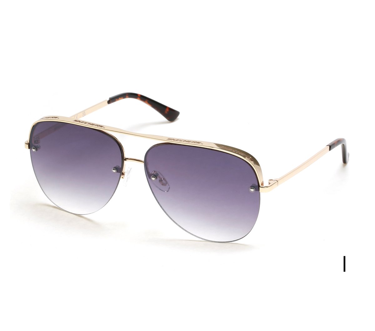 Semi-Rimless Metal Aviator Skechers on sale