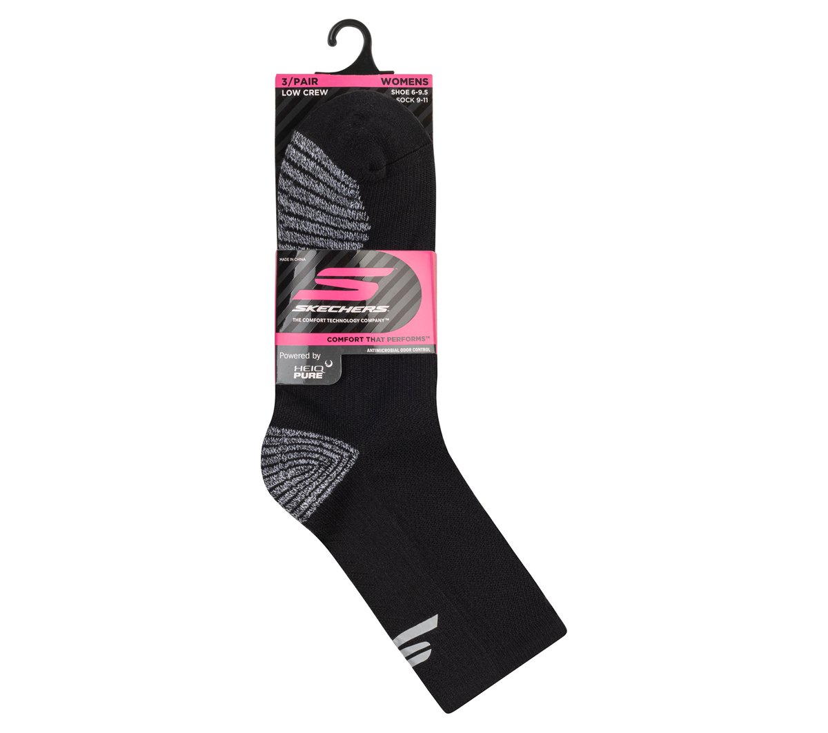 3 Pack Women's Half Terry Low Crew Socks Skechers US
