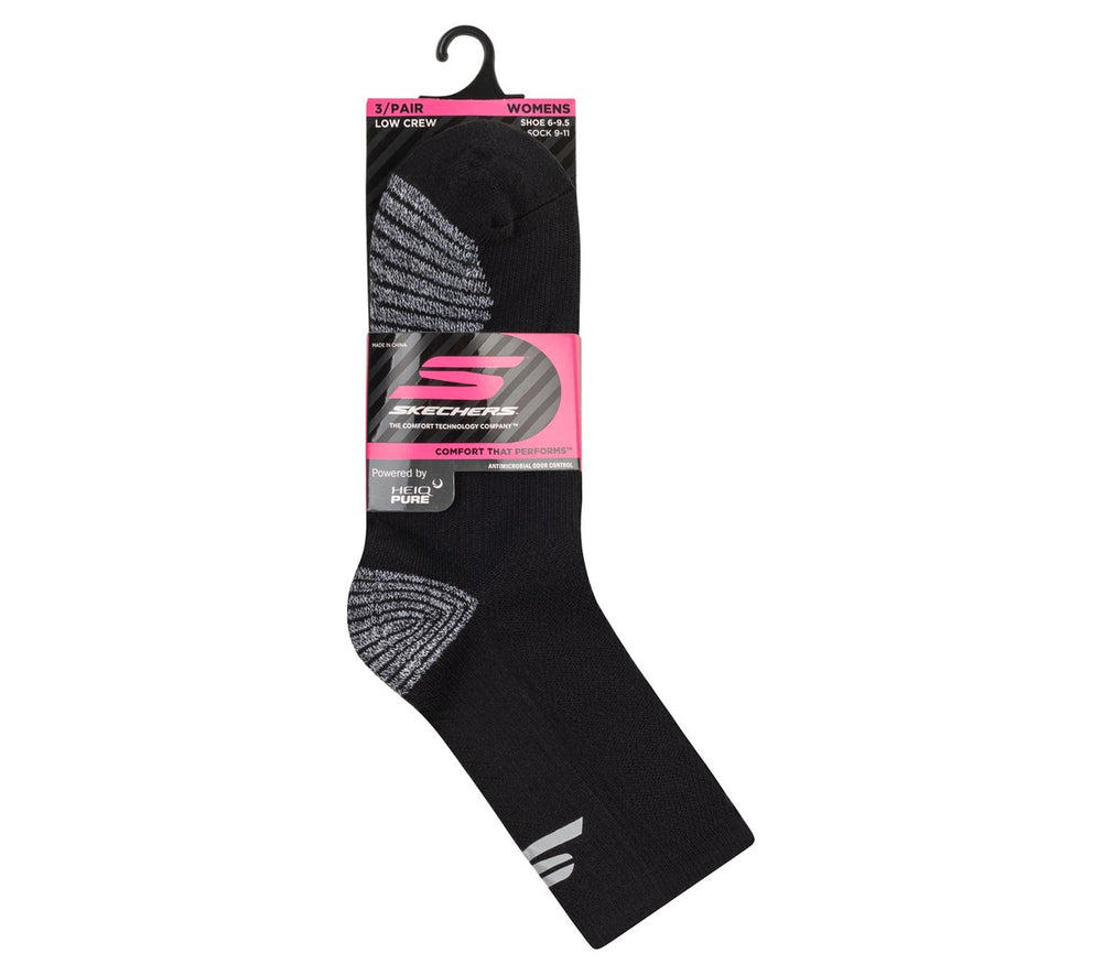 3 Pack Women's Half Terry Low Crew Socks Skechers US
