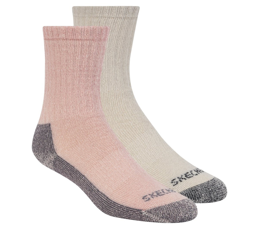 2 Pack Women's Crew Wool Socks Skechers on sale