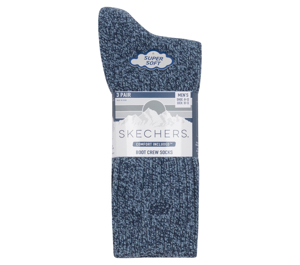 Super Soft Boot Crew Socks - 3 Pack Skechers for sale