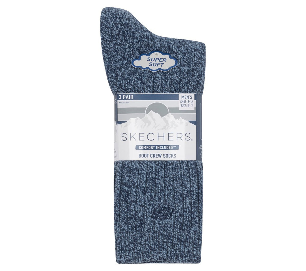 Super Soft Boot Crew Socks - 3 Pack Skechers for sale