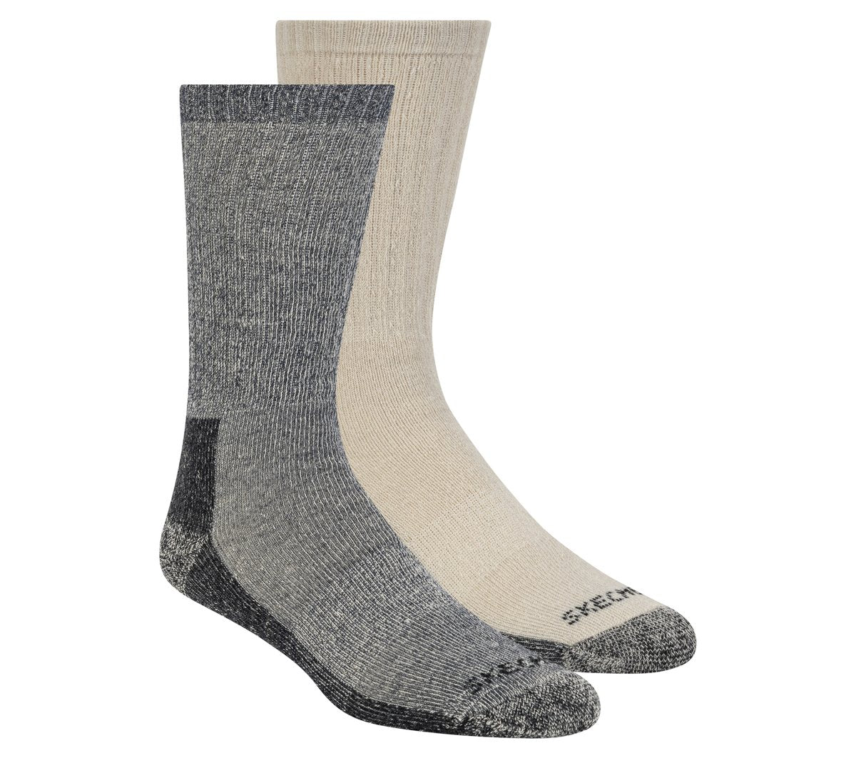 2 Pack Men's Crew Wool Socks Skechers US