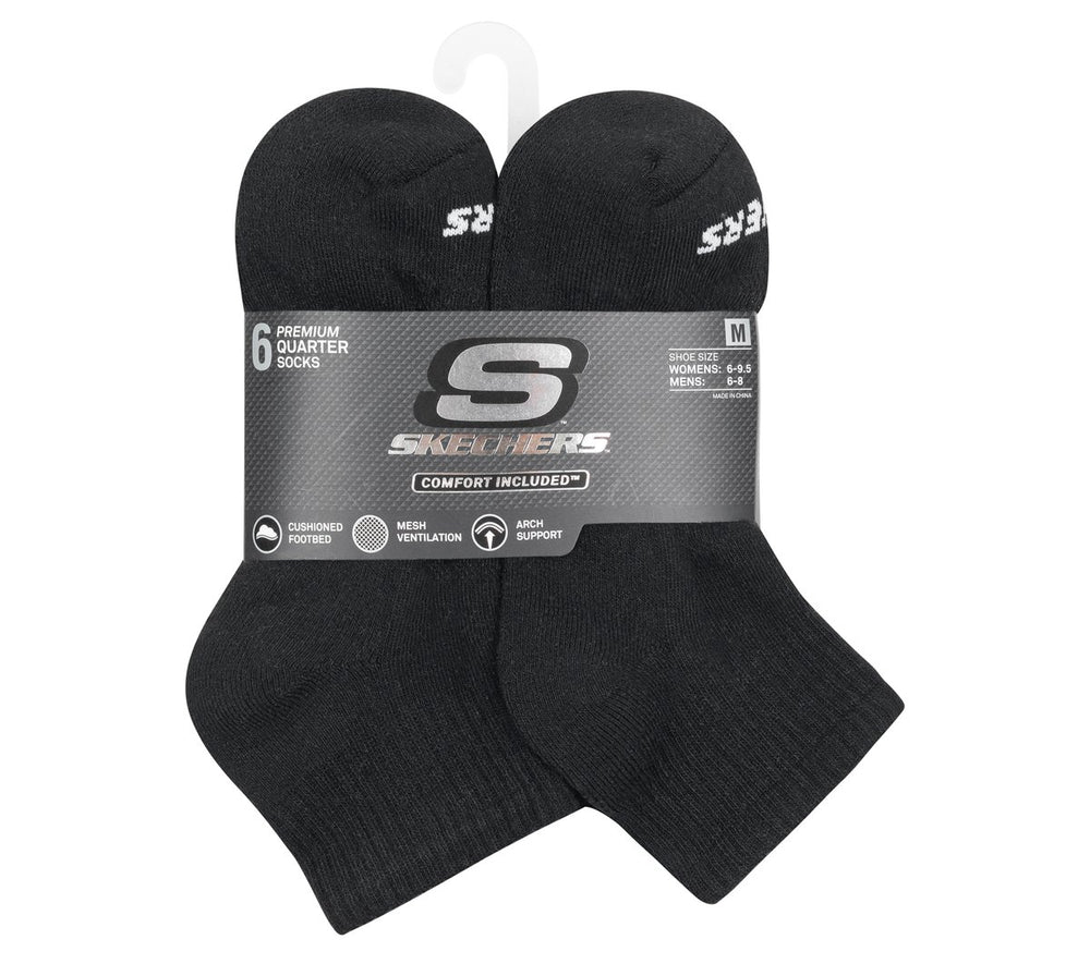 6 Pack Core Quarter Medium Socks Skechers US