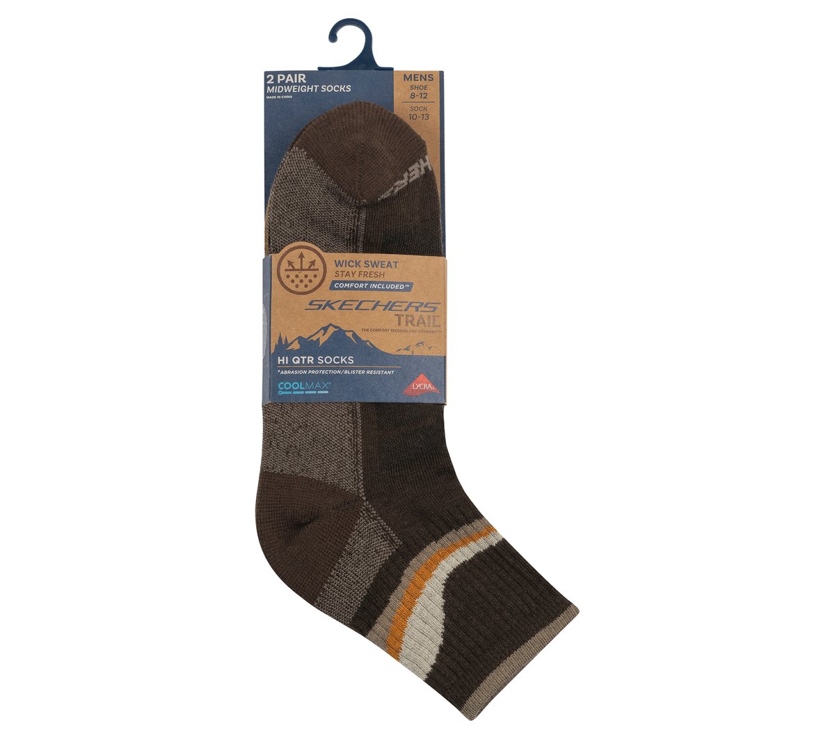 2 Pack Men's Quarter Trail Socks Skechers outlet
