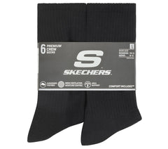 6 Pack Large Core Crew Socks Skechers US
