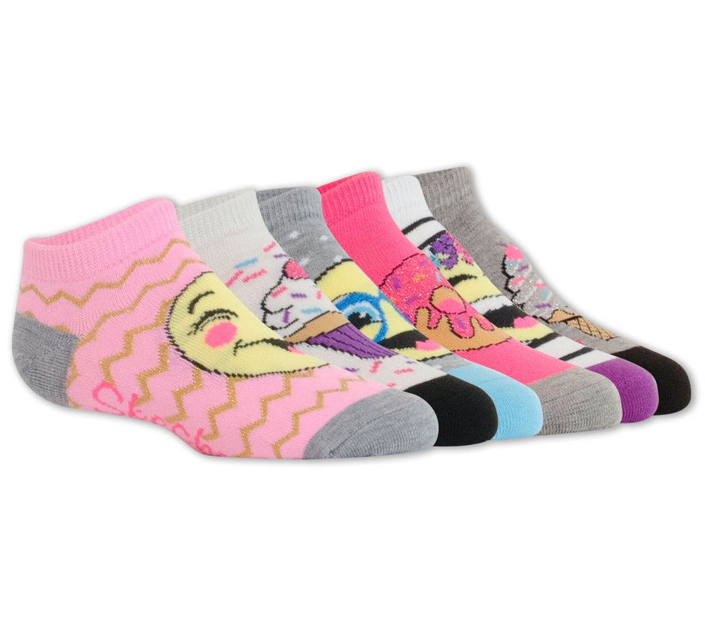 6 Pack Low Cut Emoji Ice Cream Socks Skechers on sale