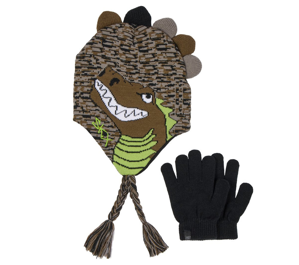 Camo Dino Hat and Glove Set Skechers outlet